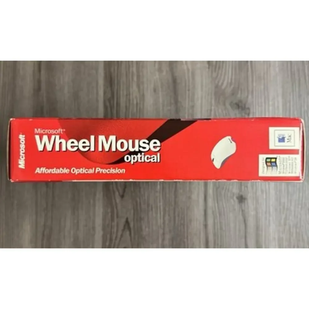 Microsoft Wheel Mouse Optical D66-00021 PS/2 USB Factory Sealed